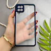 قاب گوشی Galaxy A12 - M12 سامسونگ پشت طلق شفاف دور سیلیکونی دور رنگی محافظ لنز برجسته سرمه ای کد 129453