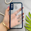 قاب گوشی Galaxy A20 - A30 سامسونگ پشت طلق شفاف دور سیلیکونی دور رنگی محافظ لنز برجسته سرمه ای کد 129460