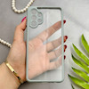 قاب گوشی Galaxy A32 4G سامسونگ پشت طلق شفاف دور سیلیکونی دور رنگی محافظ لنز برجسته طوسی کد E21-129462