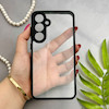 قاب گوشی Galaxy S24 FE سامسونگ پشت طلق شفاف دور سیلیکونی دور رنگی محافظ لنز برجسته مشکی کد E21-129472