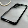 قاب گوشی Galaxy S24 FE سامسونگ پشت طلق شفاف دور سیلیکونی دور رنگی محافظ لنز برجسته مشکی کد E21-129472