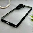 قاب گوشی Galaxy S26 Ultra سامسونگ پشت طلق شفاف دور سیلیکونی دور رنگی محافظ لنز برجسته مشکی کد 129481