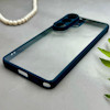 قاب گوشی Galaxy S26 Ultra سامسونگ پشت طلق شفاف دور سیلیکونی دور رنگی محافظ لنز برجسته سرمه ای کد 129482