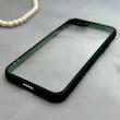 قاب گوشی iPhone 7 - iPhone 8 - iPhone SE 2020 - iPhone SE 2022 آیفون پشت طلق شفاف دور سیلیکونی دور رنگی محافظ لنز برجسته مشکی کد 129487