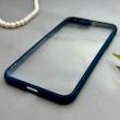 قاب گوشی iPhone 7 Plus - iPhone 8 Plus آیفون پشت طلق شفاف دور سیلیکونی دور رنگی محافظ لنز برجسته سرمه ای کد 129489