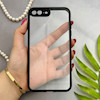 قاب گوشی iPhone 7 Plus - iPhone 8 Plus آیفون پشت طلق شفاف دور سیلیکونی دور رنگی محافظ لنز برجسته مشکی کد 129490