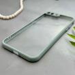 قاب گوشی iPhone 7 Plus - iPhone 8 Plus آیفون پشت طلق شفاف دور سیلیکونی دور رنگی محافظ لنز برجسته طوسی کد 129491