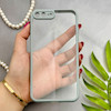 قاب گوشی iPhone 7 Plus - iPhone 8 Plus آیفون پشت طلق شفاف دور سیلیکونی دور رنگی محافظ لنز برجسته طوسی کد 129491