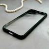قاب گوشی iPhone 11 Pro آیفون پشت طلق شفاف دور سیلیکونی دور رنگی محافظ لنز برجسته مشکی کد 129496