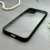 قاب گوشی iPhone 12 Pro آیفون پشت طلق شفاف دور سیلیکونی دور رنگی محافظ لنز برجسته مشکی کد 129505