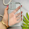 قاب گوشی iPhone 13 Pro آیفون پشت طلق شفاف دور سیلیکونی دور رنگی محافظ لنز برجسته طوسی کد E21-129515