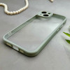 قاب گوشی iPhone 13 آیفون پشت طلق شفاف دور سیلیکونی دور رنگی محافظ لنز برجسته طوسی کد E21-129516