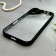 قاب گوشی iPhone 16 آیفون پشت طلق شفاف دور سیلیکونی دور رنگی محافظ لنز برجسته مشکی کد E21-129520