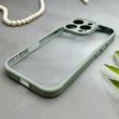قاب گوشی iPhone 16 Pro آیفون پشت طلق شفاف دور سیلیکونی دور رنگی محافظ لنز برجسته طوسی کد 129522