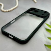 قاب گوشی iPhone 17 Pro Max آیفون پشت طلق شفاف دور سیلیکونی دور رنگی محافظ لنز برجسته مشکی کد E21-129529