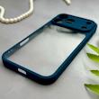 قاب گوشی iPhone 17 Pro Max آیفون پشت طلق شفاف دور سیلیکونی دور رنگی محافظ لنز برجسته سرمه ای کد E21-129530
