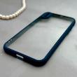 قاب گوشی iPhone X - XS آیفون پشت طلق شفاف دور سیلیکونی دور رنگی محافظ لنز برجسته سرمه ای کد E21-129537
