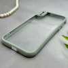 قاب گوشی iPhone X - XS آیفون پشت طلق شفاف دور سیلیکونی دور رنگی محافظ لنز برجسته طوسی کد E21-129539
