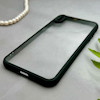 قاب گوشی iPhone XS Max آیفون پشت طلق شفاف دور سیلیکونی دور رنگی محافظ لنز برجسته مشکی کد 129541