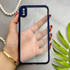 قاب گوشی iPhone XS Max آیفون پشت طلق شفاف دور سیلیکونی دور رنگی محافظ لنز برجسته سرمه ای کد 129542