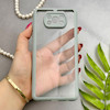 قاب گوشی Poco X3 - Poco X3 Pro شیائومی پشت طلق شفاف دور سیلیکونی دور رنگی محافظ لنز برجسته طوسی کد E21-129545