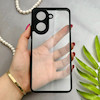 قاب گوشی Redmi A5 - Poco C71 شیائومی پشت طلق شفاف دور سیلیکونی دور رنگی محافظ لنز برجسته مشکی کد 129556