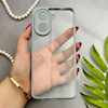 قاب گوشی Redmi A5 - Poco C71 شیائومی پشت طلق شفاف دور سیلیکونی دور رنگی محافظ لنز برجسته طوسی کد 129557