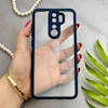 قاب گوشی Redmi Note 8 Pro شیائومی پشت طلق شفاف دور سیلیکونی دور رنگی محافظ لنز برجسته سرمه ای کد E21-129560