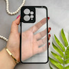 قاب گوشی Redmi Note 12 4G شیائومی پشت طلق شفاف دور سیلیکونی دور رنگی محافظ لنز برجسته مشکی کد E21-129571