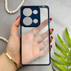 قاب گوشی Redmi Note 13 Pro 4G - Poco M6 Pro 4G شیائومی پشت طلق شفاف دور سیلیکونی دور رنگی محافظ لنز برجسته سرمه ای کد 129584