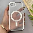 قاب گوشی iPhone 16E آیفون اورجینال الکتروپلیتینگ مگ سیف دار ژله ای شفاف اورجینال یونیک کیس VIP Case محافظ لنز دار نقره ای کد 155050