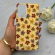 قاب گوشی Galaxy S21 FE سامسونگ IMD لیزری دورمات دکمه کرومی لاکچری سخت HARD طرح گل کد 151858