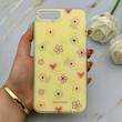 قاب گوشی iPhone 7 Plus - iPhone 8 Plus آیفون IMD لیزری دورمات دکمه کرومی لاکچری سخت HARD طرح گل کد 151901