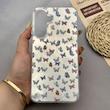 قاب گوشی Galaxy A17 سامسونگ IMD لیزری دورمات ایربگ دار دکمه کرومی لاکچری سخت HARD طرح پروانه کد 152584