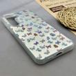 قاب گوشی Galaxy S24 FE سامسونگ IMD لیزری دورمات ایربگ دار دکمه کرومی لاکچری سخت HARD طرح پروانه کد 152619