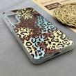 قاب گوشی Galaxy S24 FE سامسونگ IMD لیزری دورمات ایربگ دار دکمه کرومی لاکچری سخت HARD طرح پلنگی کد 152623