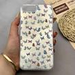 قاب گوشی iPhone 7 Plus - iPhone 8 Plus آیفون IMD لیزری دورمات ایربگ دار دکمه کرومی لاکچری سخت HARD طرح پروانه کد 152629