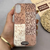 قاب گوشی iPhone X - iPhone XS آیفون IMD لیزری دورمات ایربگ دار دکمه کرومی لاکچری سخت HARD طرح پلنگی کد 152643