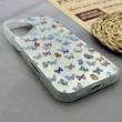 قاب گوشی iPhone 17 آیفون IMD لیزری دورمات ایربگ دار دکمه کرومی لاکچری سخت HARD طرح پروانه کد 152668