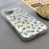 قاب گوشی iPhone 16 آیفون IMD لیزری دورمات ایربگ دار دکمه کرومی لاکچری سخت HARD طرح پروانه کد 152677