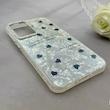 قاب گوشی Galaxy A36 سامسونگ ماربل یخی HARD IMD محافظ لنز نگین دار لاکچری قلب کد 152474