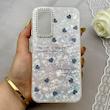 قاب گوشی Galaxy A54 سامسونگ ماربل یخی HARD IMD محافظ لنز نگین دار لاکچری قلب کد 152475