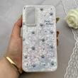 قاب گوشی Galaxy A54 سامسونگ ماربل یخی HARD IMD محافظ لنز نگین دار لاکچری پنجه کد 152476