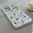 قاب گوشی Galaxy A56 سامسونگ ماربل یخی HARD IMD محافظ لنز نگین دار لاکچری قلب کد 152485