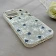 قاب گوشی iPhone 16 آیفون ماربل یخی HARD IMD محافظ لنز نگین دار لاکچری قلب کد 152523