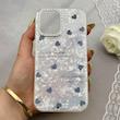 قاب گوشی iPhone 16 آیفون ماربل یخی HARD IMD محافظ لنز نگین دار لاکچری قلب کد 152523