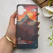 قاب گوشی Galaxy A07 سامسونگ IMD لیزری دورمات دکمه کرومی لاکچری سخت HARD طرح کوه اسپرت کد 152707