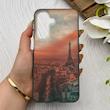 قاب گوشی Galaxy A17 سامسونگ IMD لیزری دورمات دکمه کرومی لاکچری سخت HARD طرح پاریس کد 152729