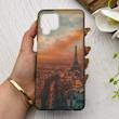 قاب گوشی Galaxy A12 - M12 سامسونگ IMD لیزری دورمات دکمه کرومی لاکچری سخت HARD طرح پاریس کد 152766