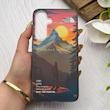 قاب گوشی Galaxy S24 FE سامسونگ IMD لیزری دورمات دکمه کرومی لاکچری سخت HARD طرح کوه اسپرت کد 152788